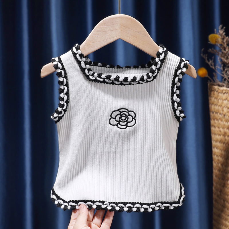 Toddler Ribbed Flower Tank