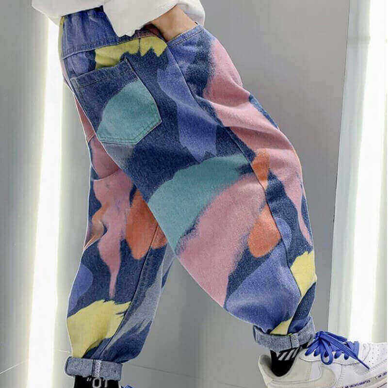 Toddler Artsy Color Block Jeans