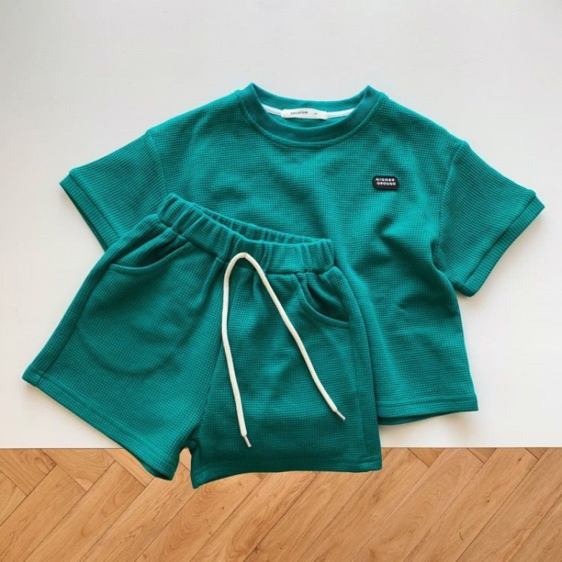 Toddler Waffle Two-Piece Shorts Set